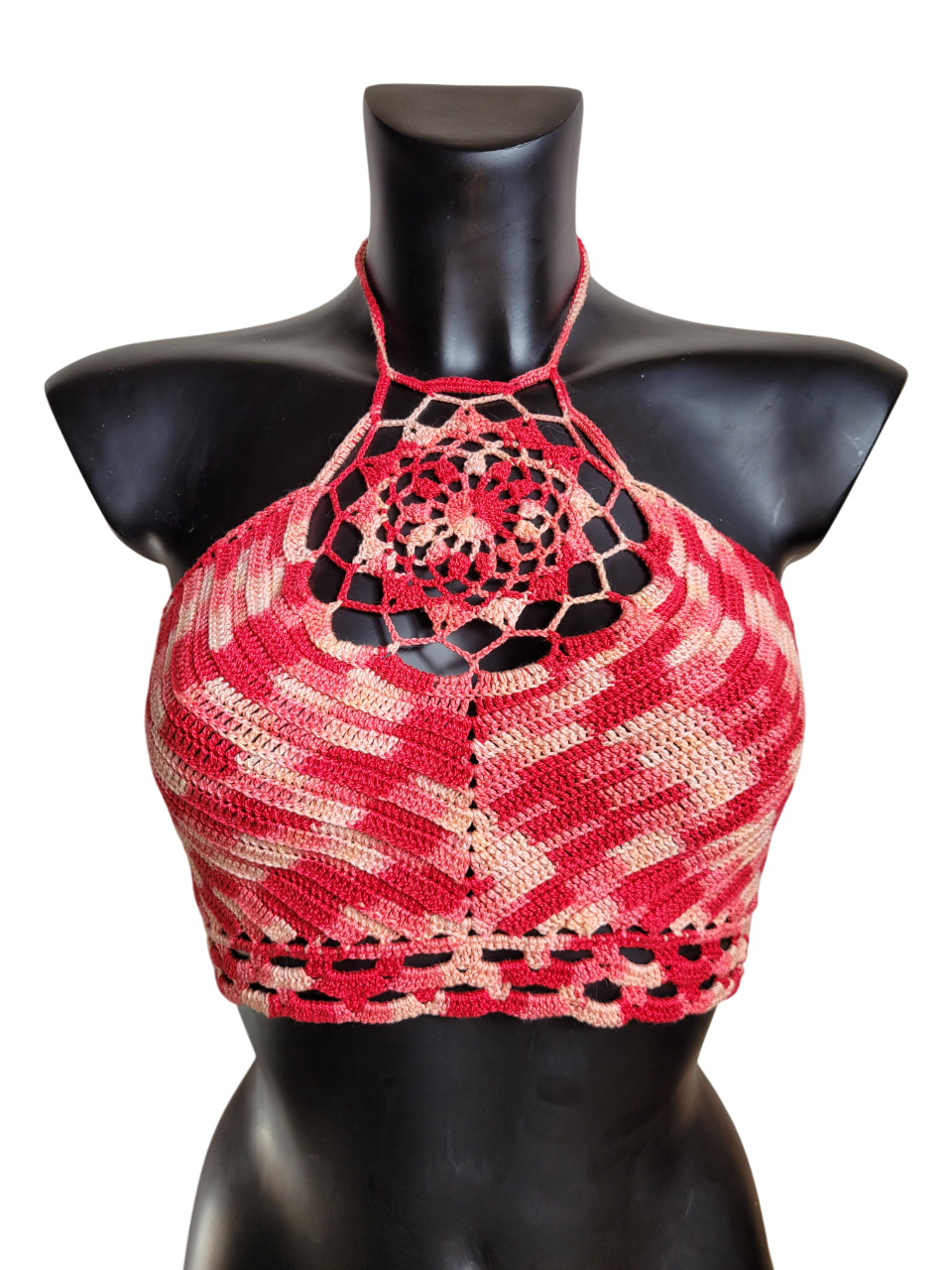 Candy Red Mandala Top