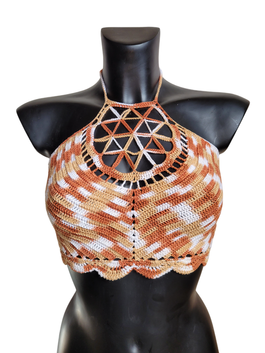 Orange Mandala Top